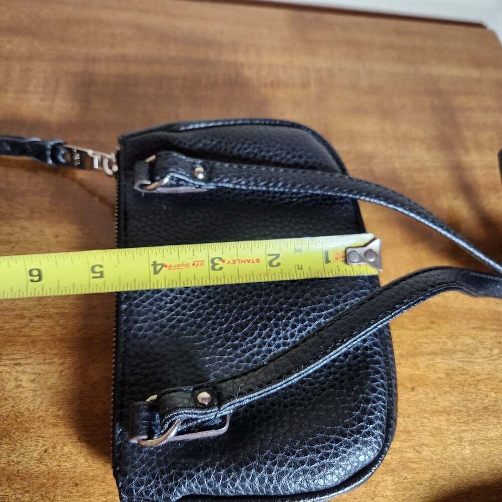 Dana Buchman Black & Leopard Print Mini Crossbody Bag 7" X 4 3/4" - Picture 7 of 13